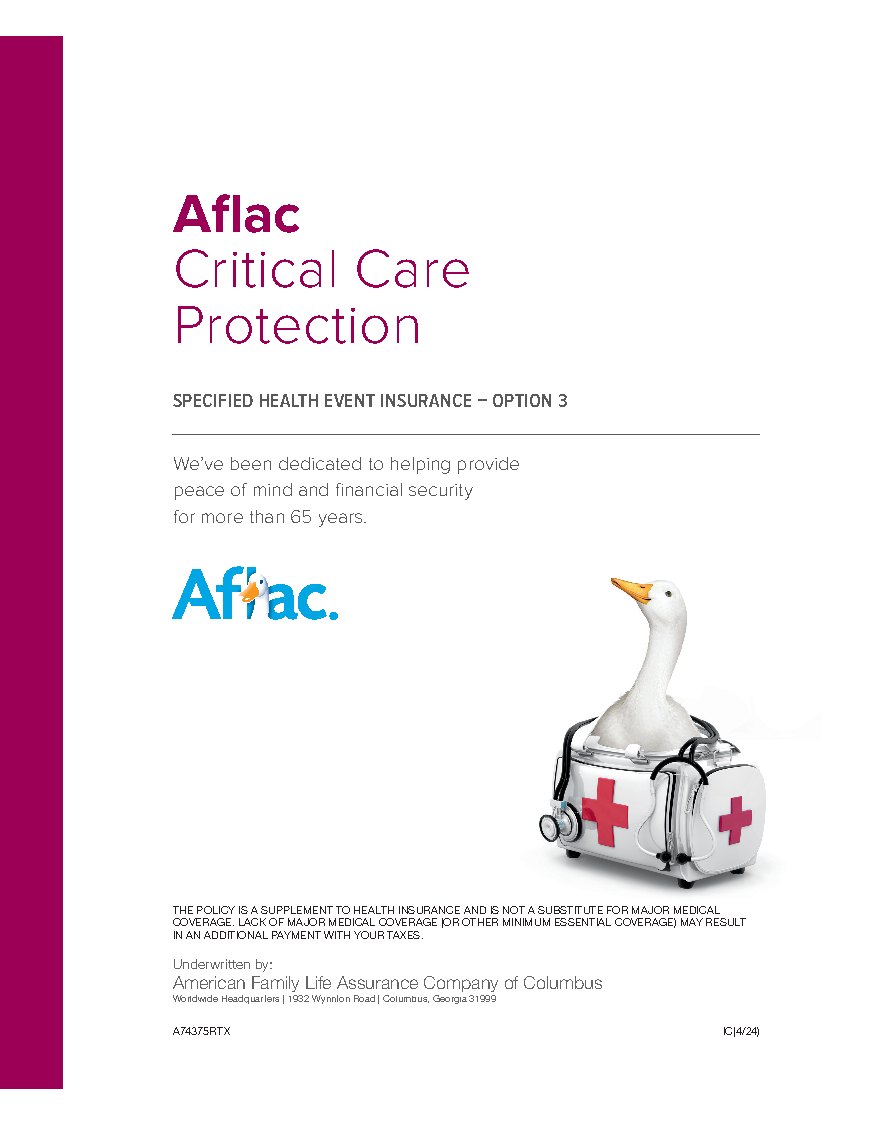 First page of Critical Care Protection